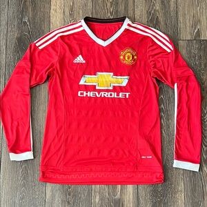 Manchester United Jersey 2016-2017 Adidas Mens XL Home Red Long Sleeve